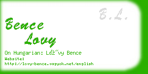 bence lovy business card